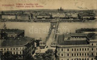 Budapest I. Kilátás a Bazilika felé, Lánchíd (fl)