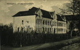 1927 Sárbogárd, Községi reálgimnázium (tűnyomok / pin marks)