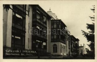 Tátraszéplak, Tatranska Polianka, Westerheim (Magas-Tátra, Vysoké Tatry); Sanatorium Dr. Guhr. / szanatórium, photo - képeslapfüzetből / from postcard booklet