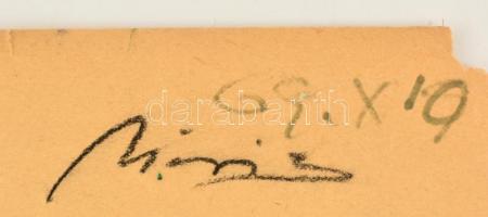 Móricz Margit (1902-1990): Pihenő bikák. Vegyes technika, papír, jelzett, apró szakadással, 30×42,5 ...