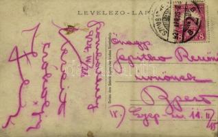 1927 Szombathely, Nagytemplom belseje. Dukesz Jenő Sabaria papíráruház kiadása