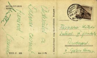 1956 Dunaújváros, Dunapentele, Sztálinváros; szálló. Képzőművészeti Alap Kiadóvállalat