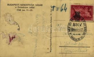 1948 Budapest, Nemzetközi Vásár a Centenárium évében + So. Stpl (fa)