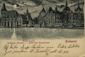 1898 Budapest XIV. Vajda-Hunyad vára, történelmi főcsoport, este (EK)