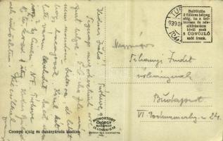 1939 Túrkeve, tó. Czompó újság és dohányáruda kiadás