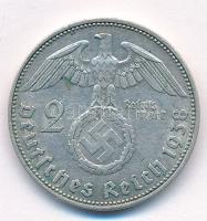 Német Harmadik Birodalom 1938E 2M Ag "Hindenburg" T:2
German Third Reich 1938E 2 Mark Ag ...