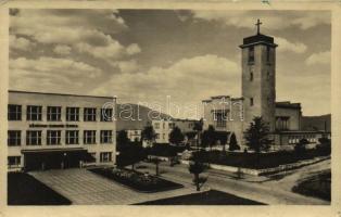 1954 Zsolna, Sillein, Zilina; Státna ludová skola / általános iskola, templom / elementary school, church