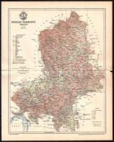 1897 Nógrád vármegye térképe, tervezte: Gönczy Pál, kiadja: Posner Károly Lajos és Fia, 24×29 cm