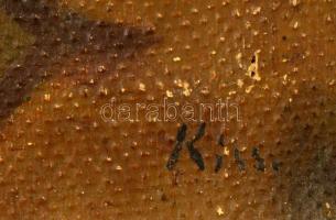 Kiss jelzéssel: Kucsmás öreg. Olaj, vászon (hibás), keretben,  17×13 cm