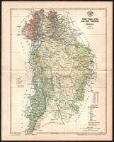 1896 Pest-Pilis-Solt Kis-Kun vármegye térképe, tervezte: Gönczy Pál, kiadja: Posner Károly Lajos és Fia, 24×29 cm