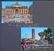 Róma, Rome; képeslapalbum kb 50 db MODERN képeslappal / postcard album with cca. 50 modern postcards