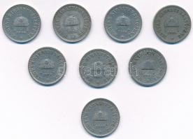 1892KB-1909KB 10f Ni (8x) közte 6 klf T:2,2-