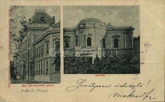 1900 Szatmárnémeti, Szatmár, Satu Mare; Kir. Törvényszéki palota, Színház. Reizer János kiadása / court, theatre (EK)