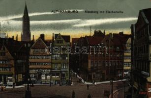 1912 Hamburg, Alt-Hamburg; Messberg mit Fischertwilte. Verlag Arthur Friedrich / street view, shops (EK)