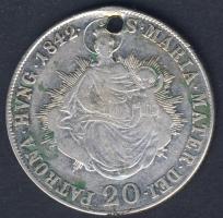 Ausztria/magyar verdejel 1842B 20Kr Ag I.Ferdinánd T:3/4+ ly.