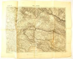1909 Görz und Gradisca katonai térképe, kiadja: K.u.k. Militärgeographisches Institut, méretarány: 1:75.000, 60,5x48 cm