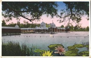 1929 Hévíz-gyógyfürdő, tó és fürdőház (EB)