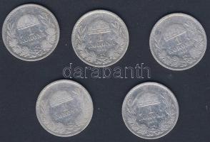 1893. 1K Ag (5x) T:3,3-