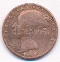 Nagy-Britannia 1853. 1f Cu "Viktória" T:3 Great Britain 1853. 1 Farthing Cu "Victoria" C:F