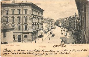 Fiume, Rijeka; Ufficio postale e Corso / post office, corso (EB)