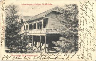 1903 Gyertyánliget, Polyana-Gyertyánliget, Kabola Polyána, Kobyletska Poliana (Máramaros, Maramures); fürdő részlet / spa (EB)
