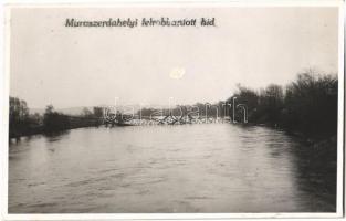 1941 Muraszerdahely, Mursko Sredisce; felrobbantott híd / destroyed bridge. photo
