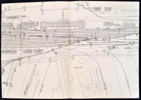 1942 Kolozsvár vasútállomás nagy méretű helyszínrajza / Cluj Railway station large plan 30x189 cm