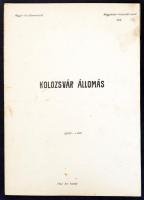 1942 Kolozsvár vasútállomás nagy méretű helyszínrajza / Cluj Railway station large plan 30x189 cm