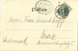 1901 Borkum, Nordseebad Borkum / beach, bathers. M. Glückstadt & Münden (EK)