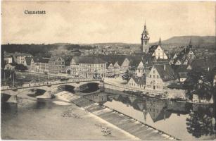 Stuttgart, Stuttgart-Cannstatt, Bad Canstatt; general view with bridge. Hermann Jäggle Fotogr.