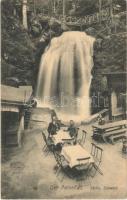 1907 Sächsische Schweiz (Saxon Switzerland), Der Amselfall / Amsel Falls, waterfall, restaurant (small tear)