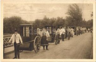 Pöstyénfürdő, Kúpele Piestany; infanteristák, betegszállító fürdőkocsi / Infanteristen / spa carriages