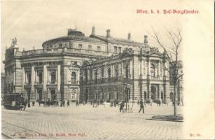 Wien, Vienna, Bécs I. K. k. Hof-Burgtheater / thatre, horse-drawn tram. Phot. Ch. Scolik Nr. 51.