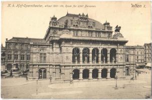 Wien, Vienna, Bécs I. K. k. Hof-Operntheater / opera house. P. Ledermann (tiny tear)