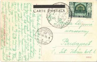 Székelyudvarhely, Odorheiu Secuiesc; Kossuth utca, Bogdán és fia és Fekete Eszti fodrász üzlete. W.L...