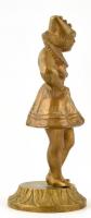 Bohócruhás lány, réz szobor, m: 14 cm