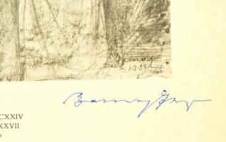 cca 1960 Ofszet tanulmánylap, Barcsay Jenő aláírásával, 38×27 cm