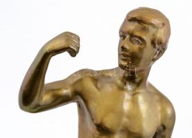 Férfi akt, réz, jelzett, m: 24 cm
