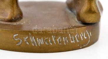 Férfi akt, réz, jelzett, m: 24 cm