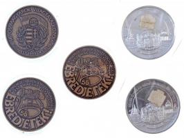 Bozó Gyula (1913-2004) 1991. Mindszenty bíboros emlékére ezüstözött fém emlékérem "JOSEPHUS CAR...