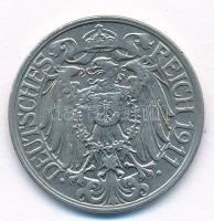 Német Birodalom 1911A 25pf Ni T:1- German Empire 1911A 25 Pfennig Ni C:AU