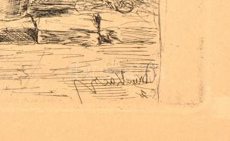 Munkácsy Mihály (1844-1900): Konyhában. Munkácsy egyetlen rézkarcának eredeti dúcról készült lenyoma...