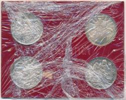 Vatikán 1991. "Pápák 1958-1980" 4db klf fém emlékérem, sérült kartonlappal T:1- patina
Va...