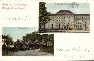 Nagyvárad with sport pavilion and cadet school