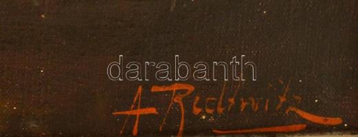 Anton Raufer-Redtwitz (1871-1965): Szilvás csendélet. Olaj, vászon, jelzett, keretben, 55×69 cm