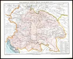 Magyarország területe Pannóniától a Honfoglaláson át az Osztrák-Magyar-Monarchiáig, 7 db térkép, 24×...