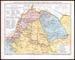 Magyarország területe Pannóniától a Honfoglaláson át az Osztrák-Magyar-Monarchiáig, 7 db térkép, 24×...