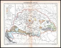 Magyarország területe Pannóniától a Honfoglaláson át az Osztrák-Magyar-Monarchiáig, 7 db térkép, 24×...