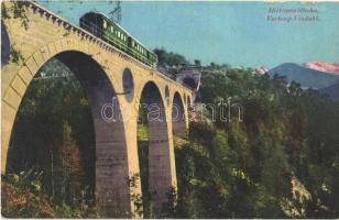 1914 Vorberg, Mittenwaldbahn (Karwendelbahn) Vorberg-Viadukt / Mittenwald Railway viaduct in Vorberg...