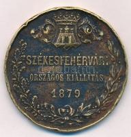 1879. Székesfehérvári Országos Kiállítás aranyozott Br emlékérem (50mm) T:2,2- ph. kopott aranyozás